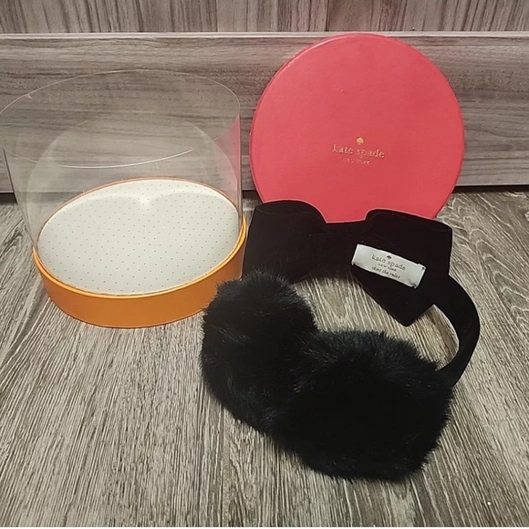 NIB Kate Spade Faux Fur Bow Earmuffs - Picture 1 of 9
